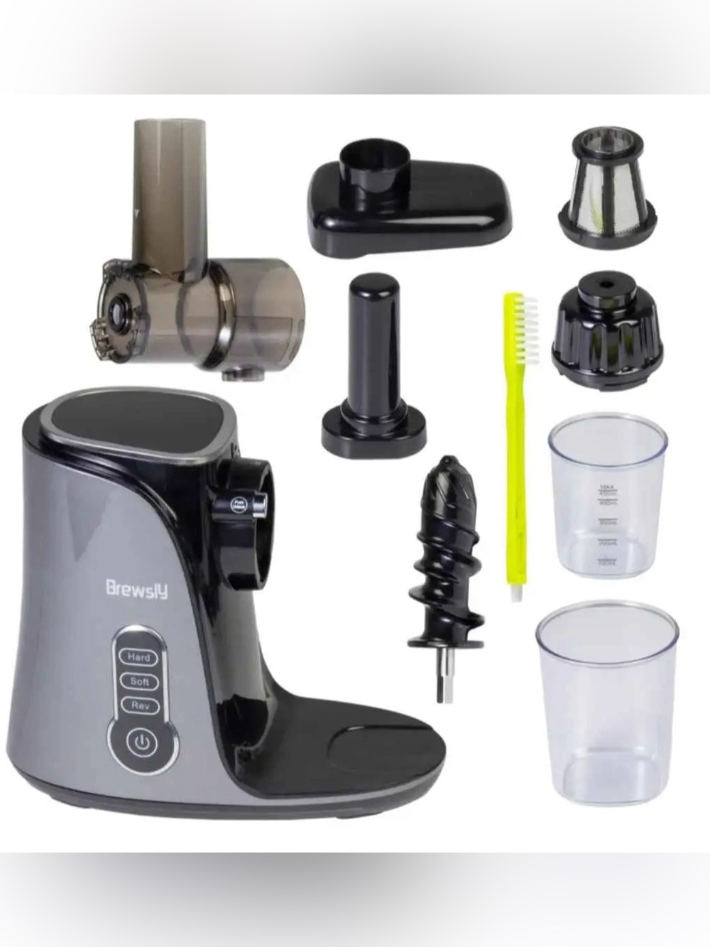 Brewsly Electric Juicer with Accessories - Black